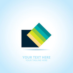 Abstract Creative Box logo, design concept, emblem, icon, flat logotype element for template.