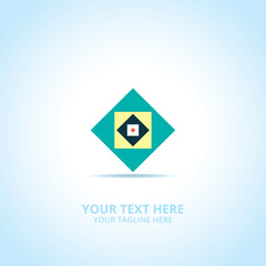 Naklejka premium Abstract Creative Box logo, design concept, emblem, icon, flat logotype element for template.