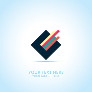 Abstract Creative Box logo, design concept, emblem, icon, flat logotype element for template.