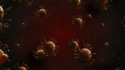 Fototapeta na wymiar 3d background with h1n1 virus elements. Abstract molecule high q