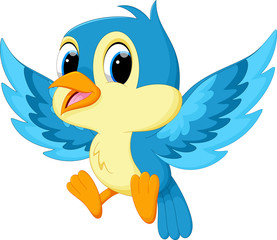Cute blue bird cartoon - 119506410