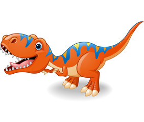 Happy tyrannosaurus cartoon