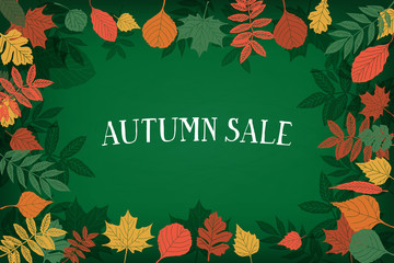 Autumn sale. Vector banner