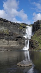 Oferufoss waterfall, Eldgja gorge, Iceland