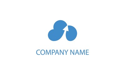 Fototapeta na wymiar cloud arrow up technology logo