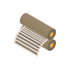 Platen for printing machines icon in cartoon style isolated on white background. Print symbol