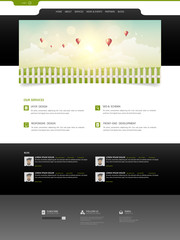 Website Design for Your Business with summer landscape illsutration.

