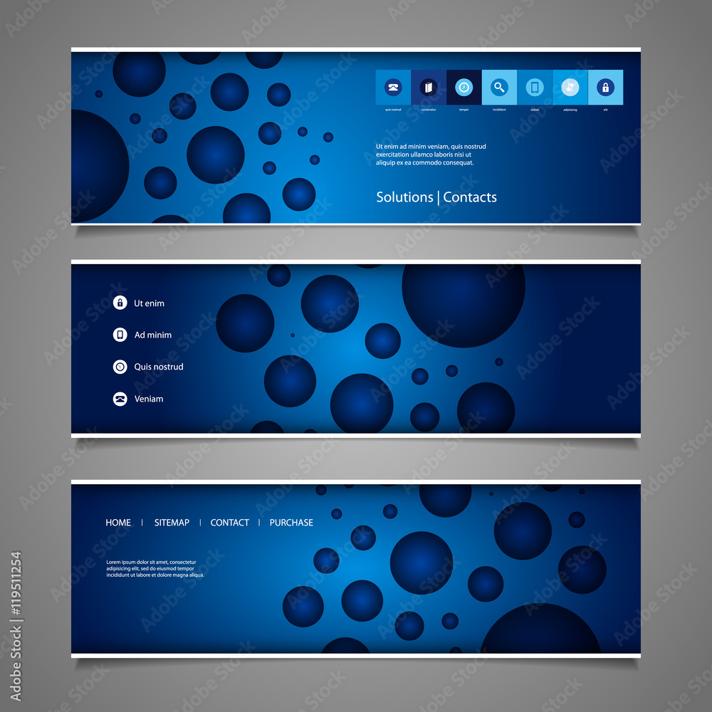 Poster banner or header design with abstract colorful dotted pattern