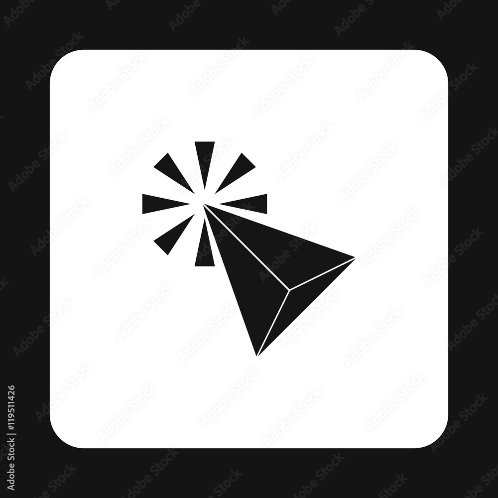 Poster cursor icon in simple style isolated on white background. computer and internet symbol