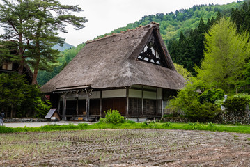 Fototapeta na wymiar Temple in Shirakawa-go