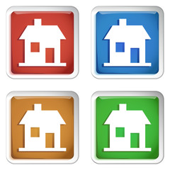 ikona kwadratowy plastikowy przycisk wektor