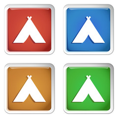 ikona kwadratowy plastikowy przycisk wektor © vempireart