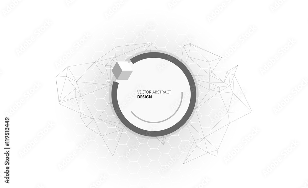 Poster abstract geometric background with place for your text. vector design