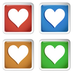 ikona kwadratowy plastikowy przycisk wektor