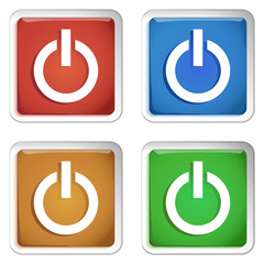 ikona kwadratowy plastikowy przycisk wektor