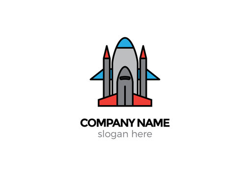 amazing space shuttle vector logo