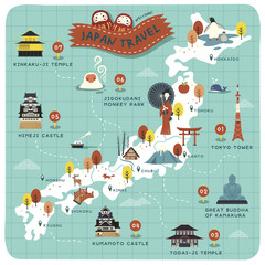 Japan travel map