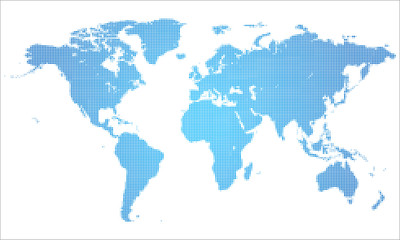 Fototapeta na wymiar Dotted world map #Global image