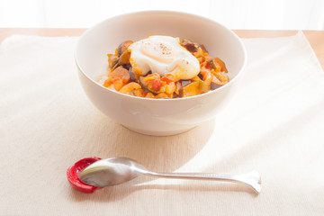 Tableware on place mat