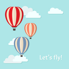 Obraz premium Vector background with air balloons