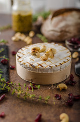 Grilled camembert cheese