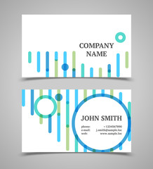 Modern blue and green business card template.
