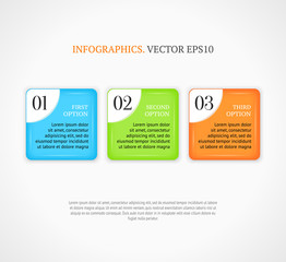 Numbered infographic options banners template.