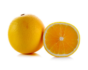 Sweet orange on white background