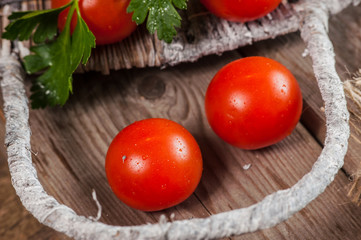 Red cherry tomatoes