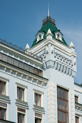 Beautiful architectural facade of an old building