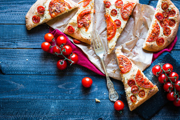 Tasty Hand Made Tomatoes  Pizza Bread