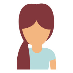 woman female avatar person human icon. Colorful and Flat design. Vector illustration