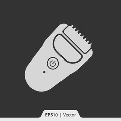 Hair trimmer clipper vector icon for web and mobile