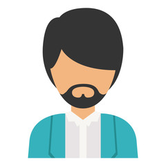 man male mustache avatar person human icon. Colorful and Flat design. Vector illustration