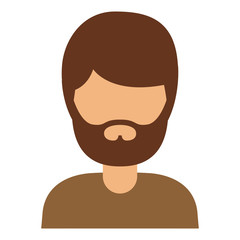 man male mustache avatar person human icon. Colorful and Flat design. Vector illustration