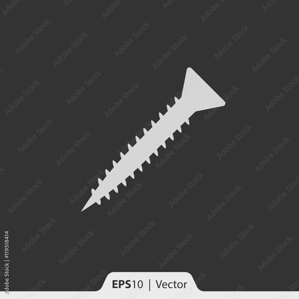 Poster screw vector icon for web and mobile
