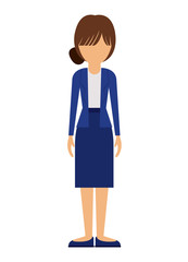 woman female avatar person human icon. Colorful and Flat design. Vector illustration