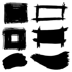 Collection of ink frames and backgrounds