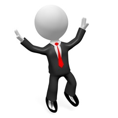 3D happy cartoon character