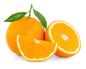 orange fruit isolated on white background