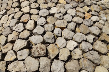 Stones of a dike