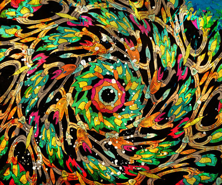 Abstract illustration of colorful pattern