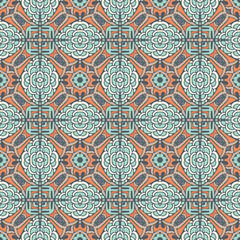 floral geometric tiles design