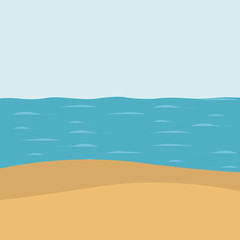 sea ocean landscape sky background  icon. Colorful design. Vector illustration