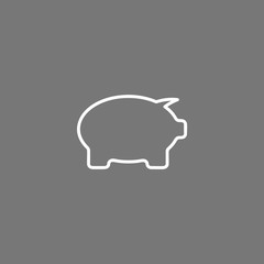 Piggy bank icon, Vector