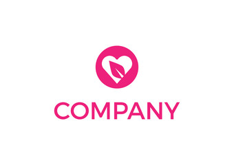love leaf vector logo
