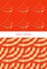 set of two transparent rings scales seamless tiles in red