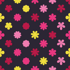 Ethnic boho seamless pattern with decorative flowers. Print. Cloth design, wallpaper.