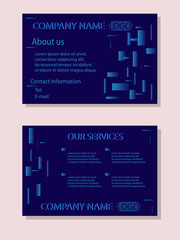 Blue business card for  some text