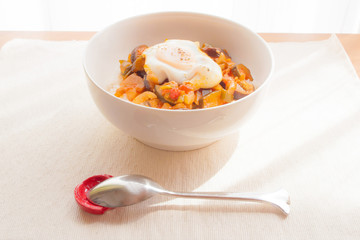 Tableware on place mat